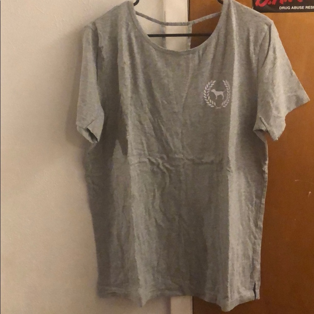 VS PINK Gray Short Sleeve